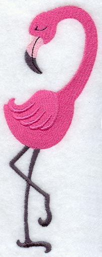 Flamingo and Shell Wedge Placket - Lg