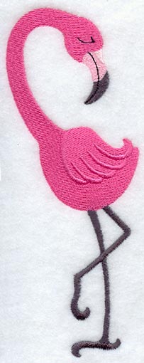 Flamingo and Shell Wedge Placket - Lg (Mirror)