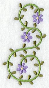 Floral Heirloom Placket (Half) (Mirror)