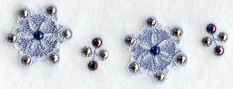 Snowflake Collar Border - Lg (Mirror) (Crystals)