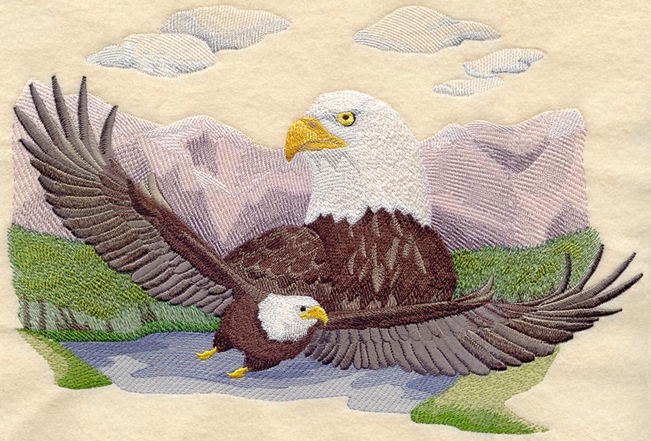 Bald Eagle Scene – Embroidery Library
