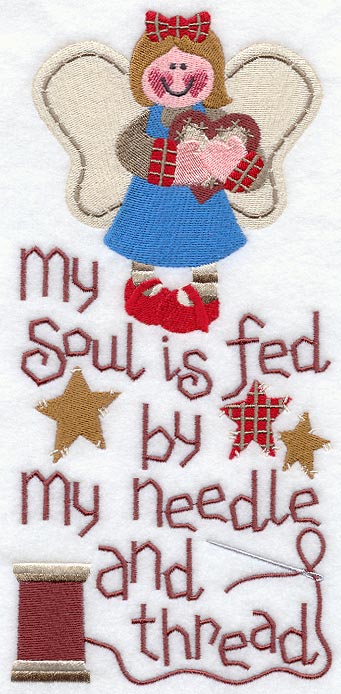 Embroidery Angel w/ Text