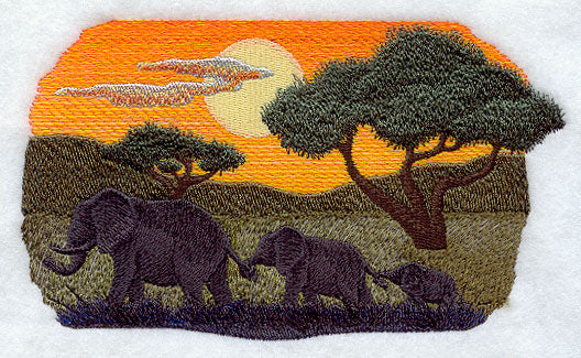 Elephant Silhouette at Sunrise