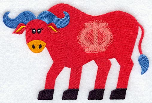 Water Buffalo with Adinkra