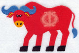 Water Buffalo with Adinkra