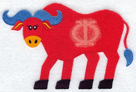 Water Buffalo with Adinkra