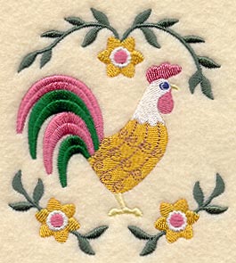 Rooster and Flower I