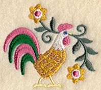 Rooster and Flower IV