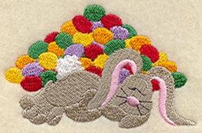 Easter Bunny and Egg Pile