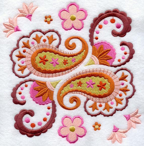 Paisley Floral Square