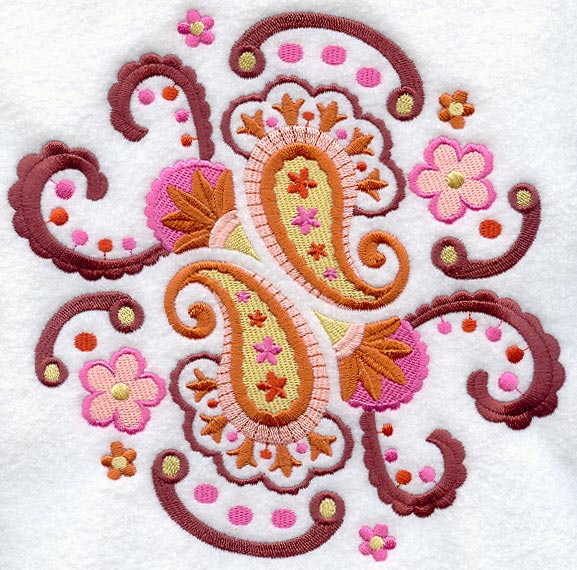 Paisley Floral Circle