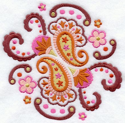 Paisley Floral Circle