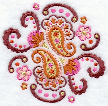 Paisley Floral Circle