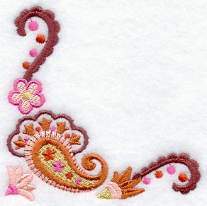 Paisley Floral Corner