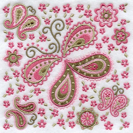 Paisley Butterfly Square