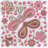 Paisley Butterfly Square