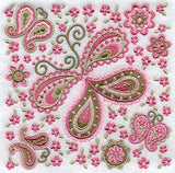 Paisley Butterfly Square