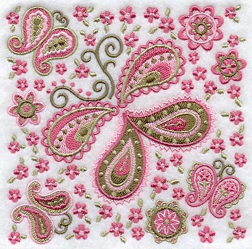 Paisley Butterfly Square