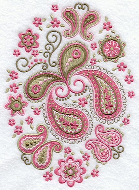 Paisley Butterfly Oval