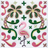 Paisley Flamingo Square