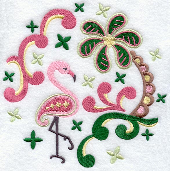 Paisley Flamingo Circle