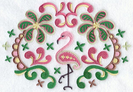 Paisley Flamingo Oval