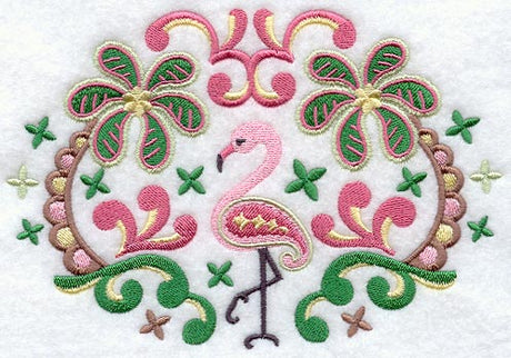 Paisley Flamingo Oval