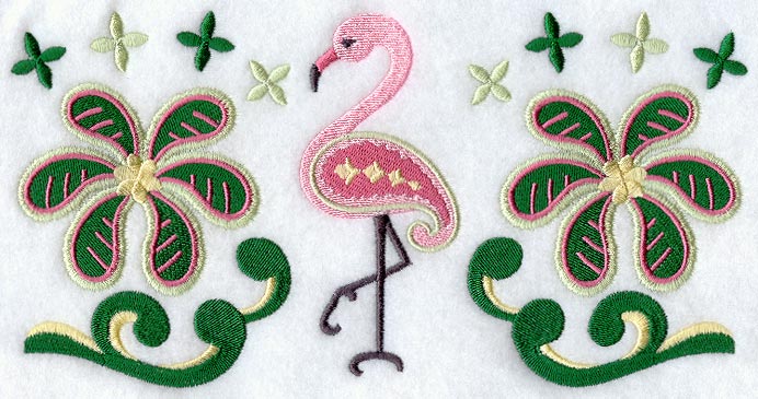Paisley Flamingo Rectangle
