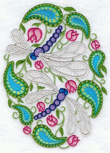 Paisley Dragonfly Oval