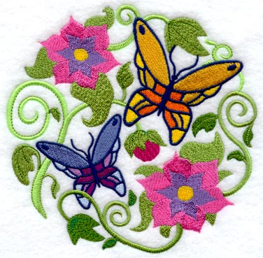 Jacobean Butterfly Circle