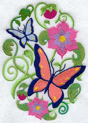 Jacobean Butterfly Oval