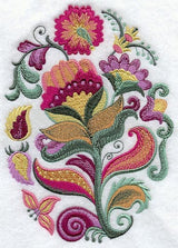 Jacobean Floral Oval