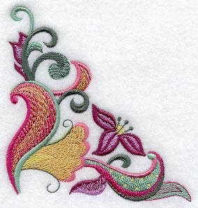 Jacobean Floral Corner