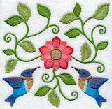 Jacobean Hummingbird Square
