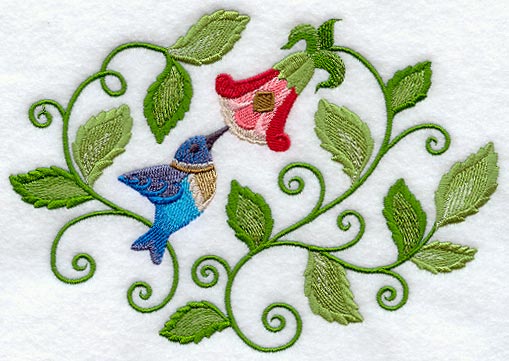 Jacobean Hummingbird Oval