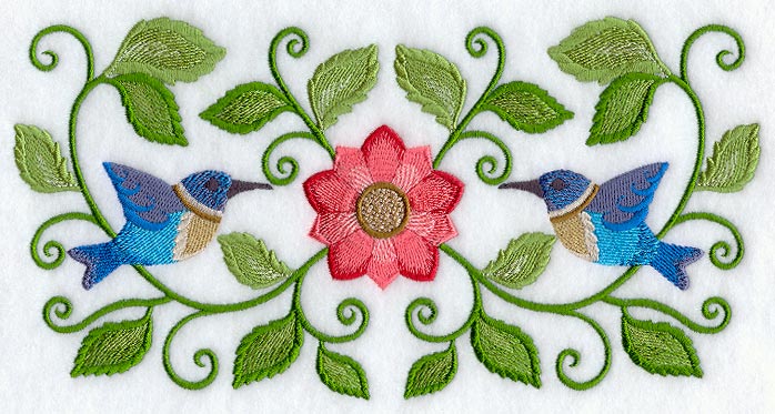 Jacobean Hummingbird Rectangle