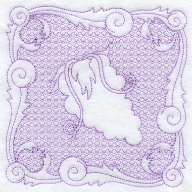 Grape Square (Trapunto)