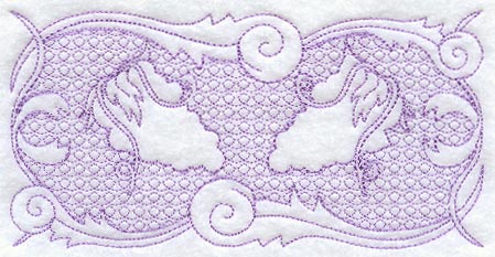 Grape Rectangle (Trapunto)