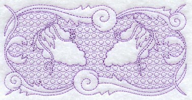 Grape Rectangle (Trapunto)