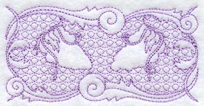 Grape Rectangle (Trapunto)