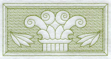 Roman Column Rectangle (Trapunto)