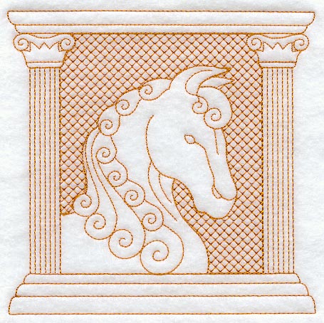 Roman Horse Square (Trapunto)