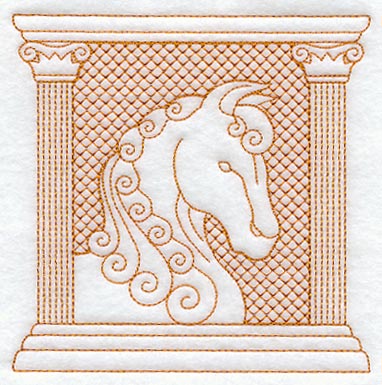 Roman Horse Square (Trapunto)
