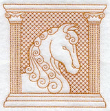 Roman Horse Square (Trapunto)