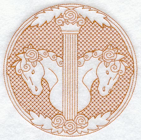 Roman Horse Circle (Trapunto)