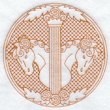 Roman Horse Circle (Trapunto)