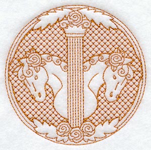 Roman Horse Circle (Trapunto)
