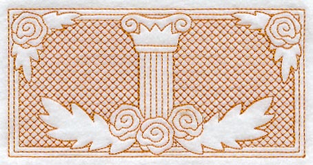 Roman Column Rectangle (Trapunto)