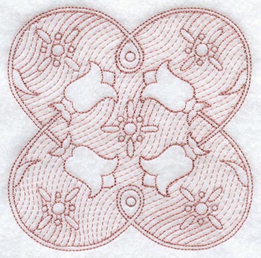 Tulips Square (Trapunto)