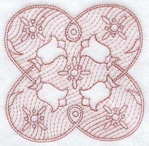 Tulips Square (Trapunto)